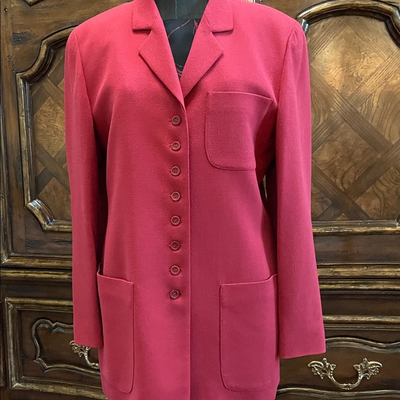 Emanuel Ungaro Red Jacket.  Size 4/38 - Picture 1 of 7